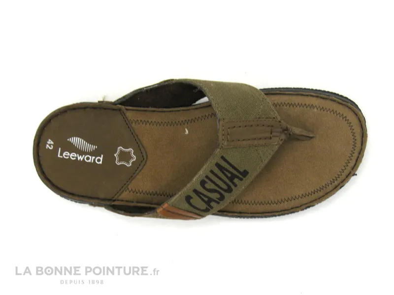 Achat chaussures Leeward Homme Mule Sabot et Tong, vente Leeward DECOT 14U - Tongs Homme marron