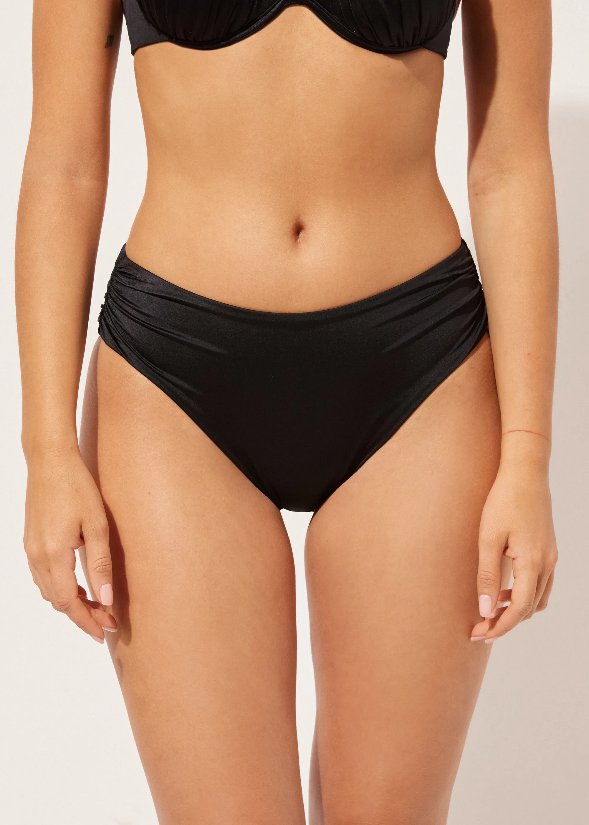 Bas de maillot taille haute Shiny Satin - Taille haute - Calzedonia