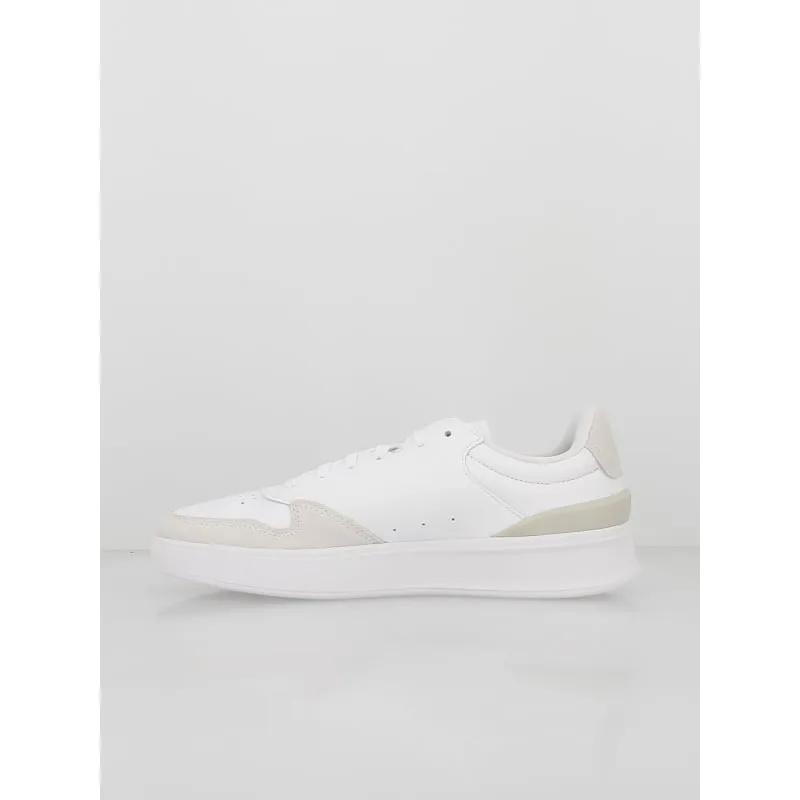 Baskets t-clip en cuir noir blanc homme - Lacoste | wimod