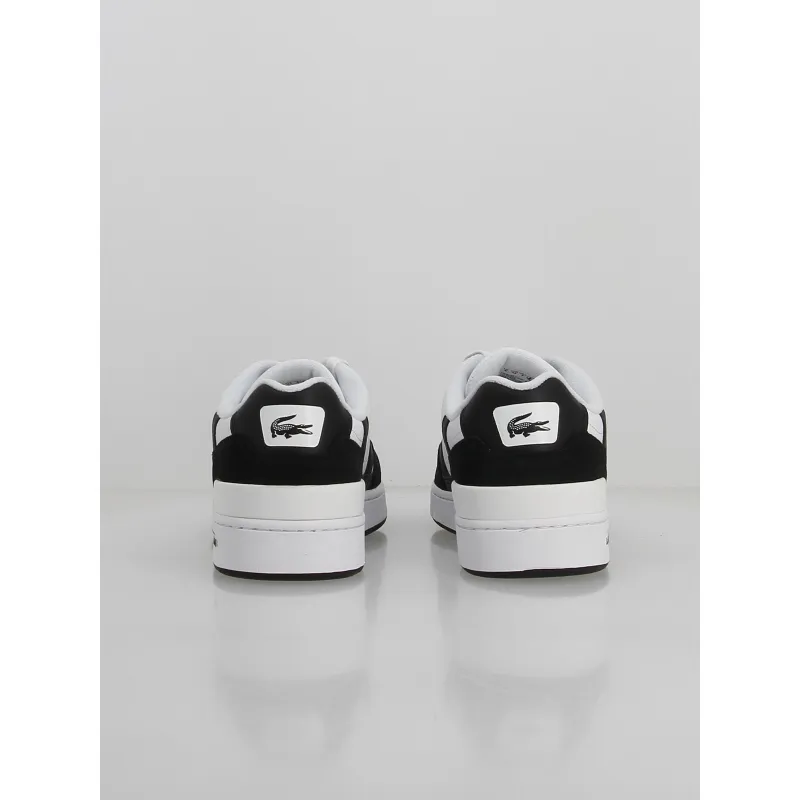 Baskets t-clip en cuir noir blanc homme - Lacoste | wimod