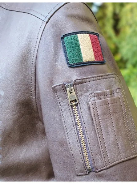 Blouson pilote en cuir Aeronautica Militare