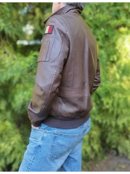 Blouson pilote en cuir Aeronautica Militare