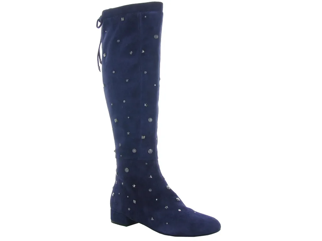 bottes - Cuissardes - femme - Cuir - Bleu - Bruno premi