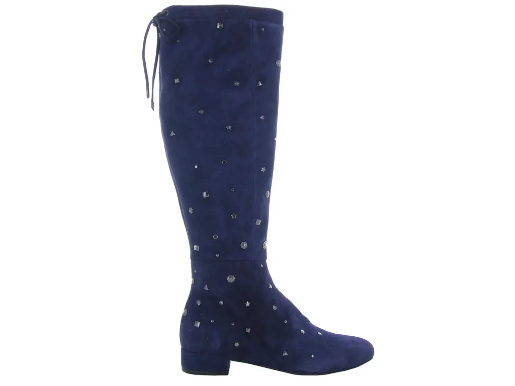 bottes - Cuissardes - femme - Cuir - Bleu - Bruno premi