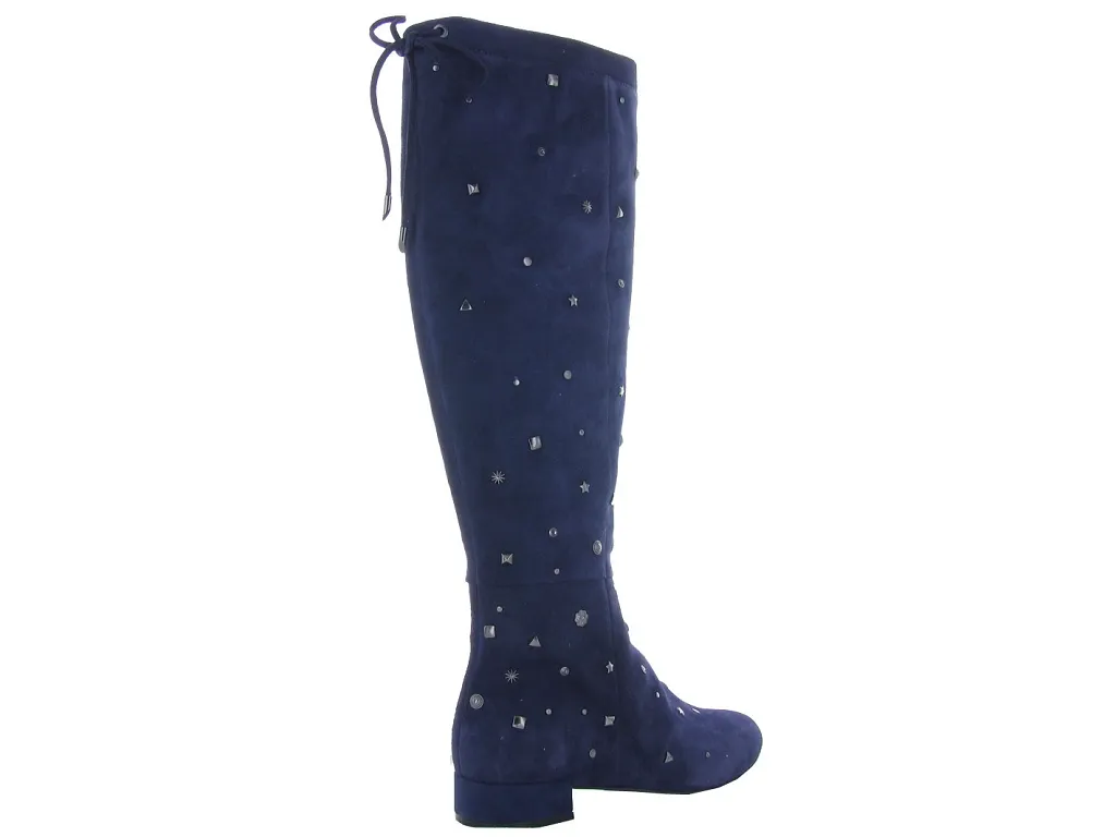 bottes - Cuissardes - femme - Cuir - Bleu - Bruno premi