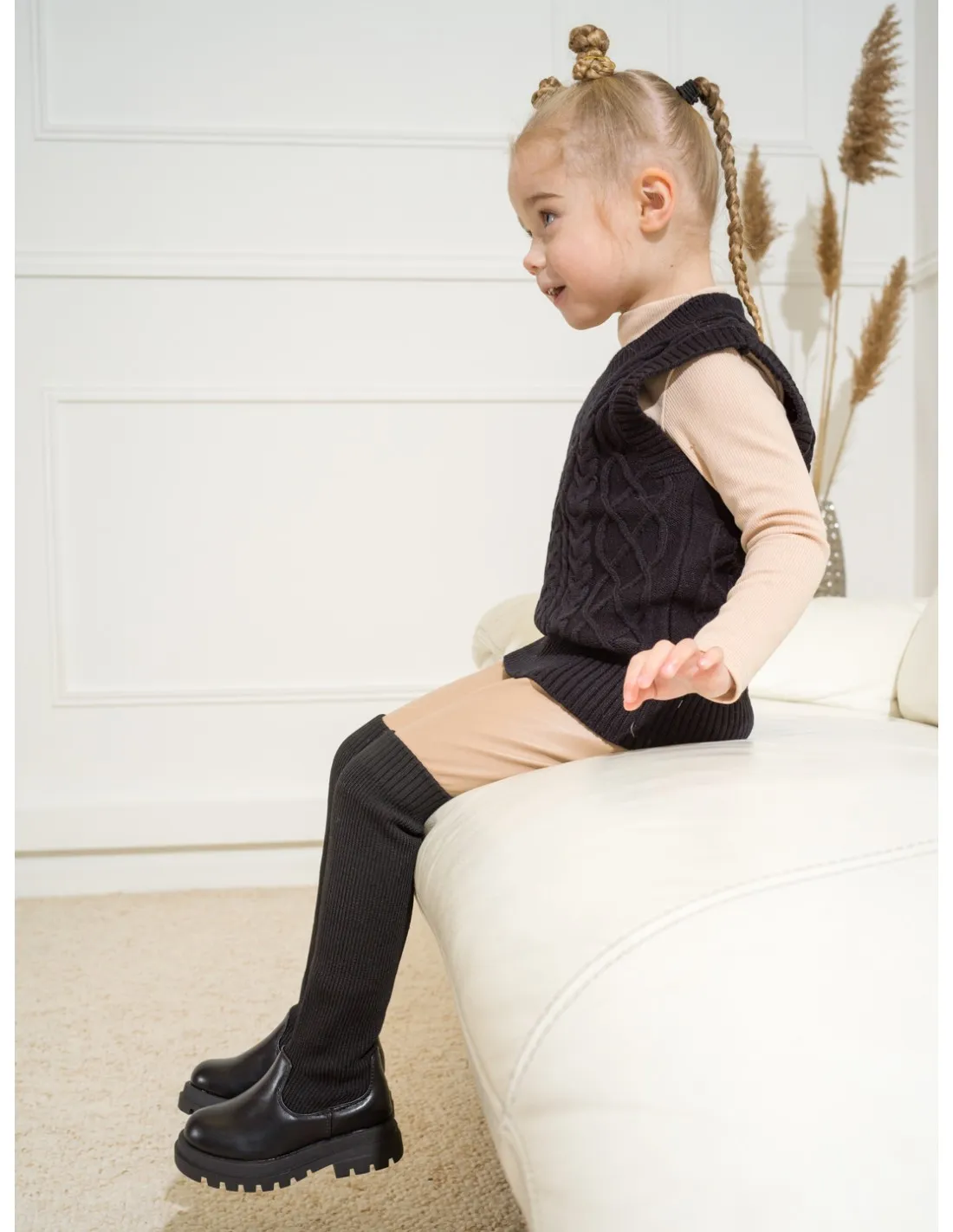 BOTTES CUISSARDES - NOIR / FILLE DU 25 AU 36