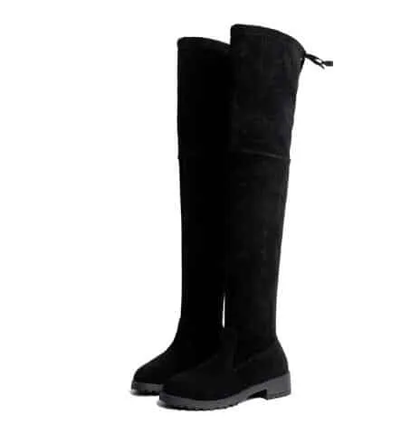 Bottes cuissardes noires hautes pour femme