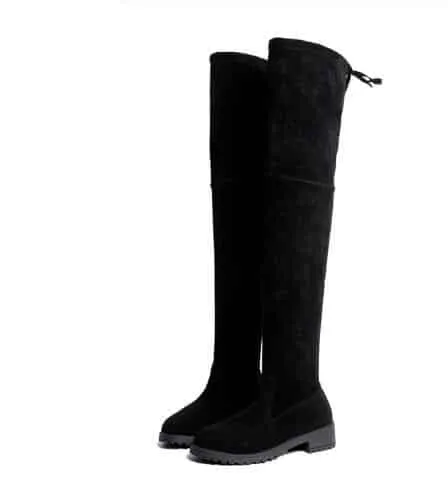 Bottes cuissardes noires hautes pour femme