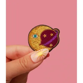 Broche brodée - Moon Magic - MALICIEUSE - Perlin Paon Paon