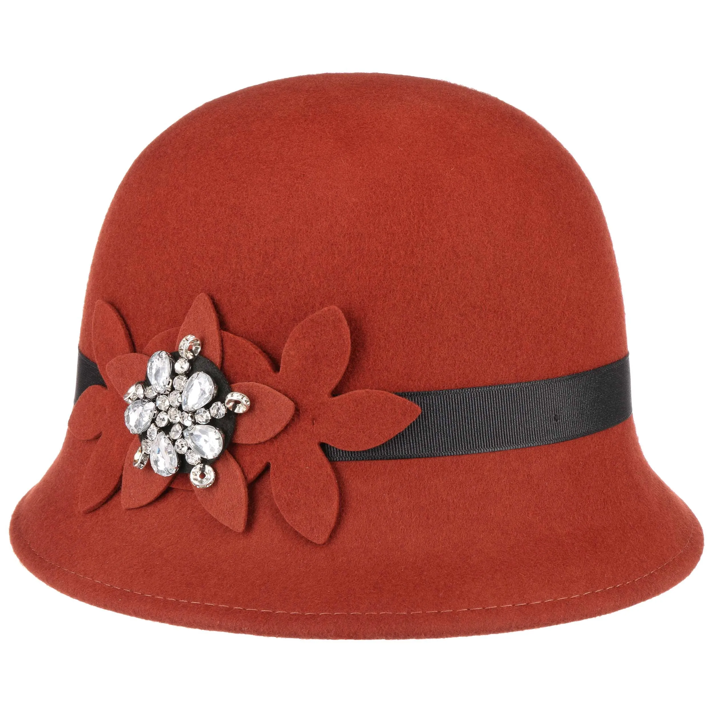 Chapeau Cloche avec Fleurs et Strass by Lipodo --> Chapeaux, casquettes & bonnets en ligne ▷ Chapeaushop