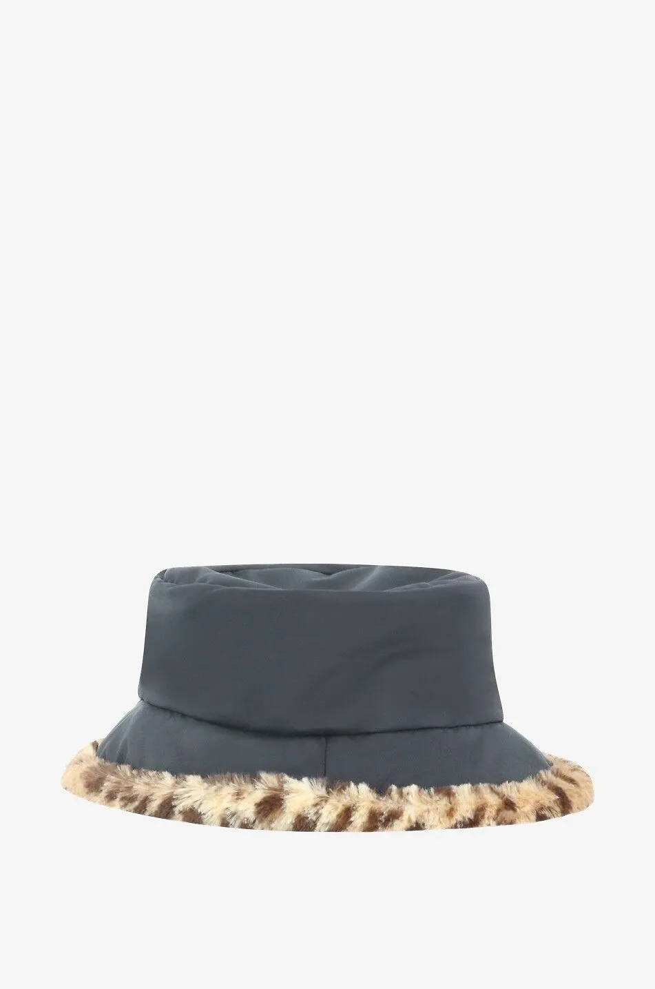 Chapeau cloche en nylon et peluche