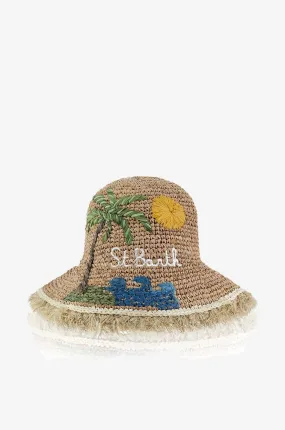 Chapeau cloche en raphia Hilda