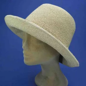 Chapeau cloche à bords moyens, naturel, en raphia | Chapeau été femme