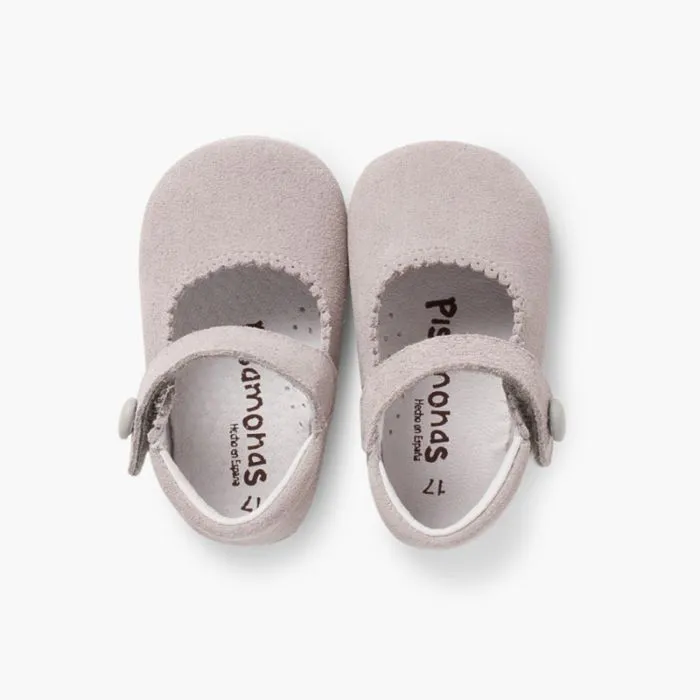 Chaussures en suède avec fermetures à scratch pour bébés