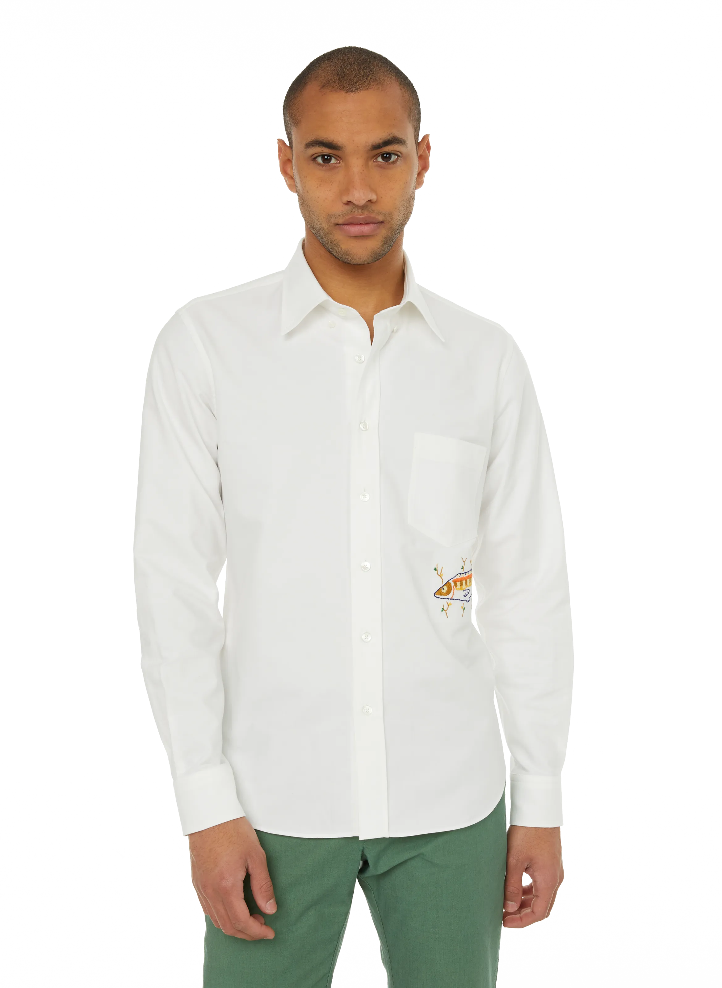 CHEMISE BRODéE EN COTON - DE BONNE FACTURE pour HOMME | Printemps