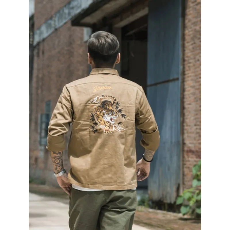 Chemise Chino Yokosuka Tiger brodée - The Bronson Mfg