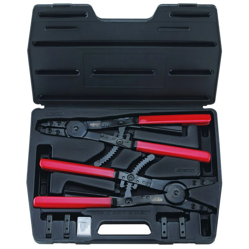 Coffret de pinces à circlips intérieur et extérieur, 14 pièces KS TOOLS 500.1300