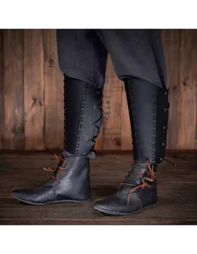 Cuir véritable Ranger des bois Greaves ⚔️ Boutique Épées