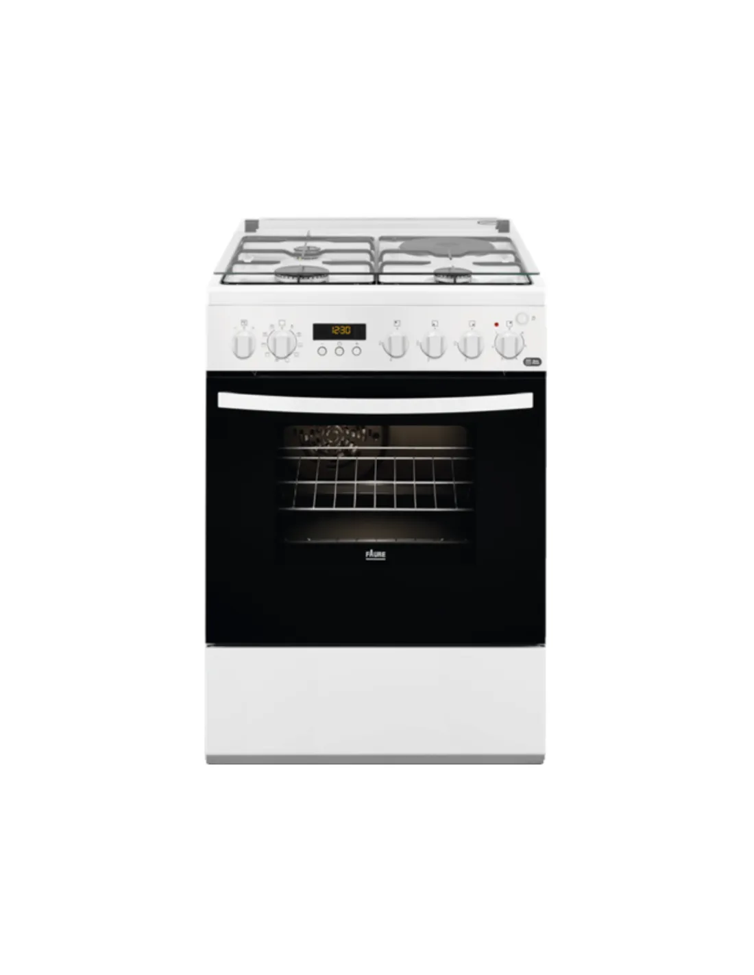 CUISINIERE FAURE 3G+1E-FOUR ELEC PYROLYSE 54L A BLANC