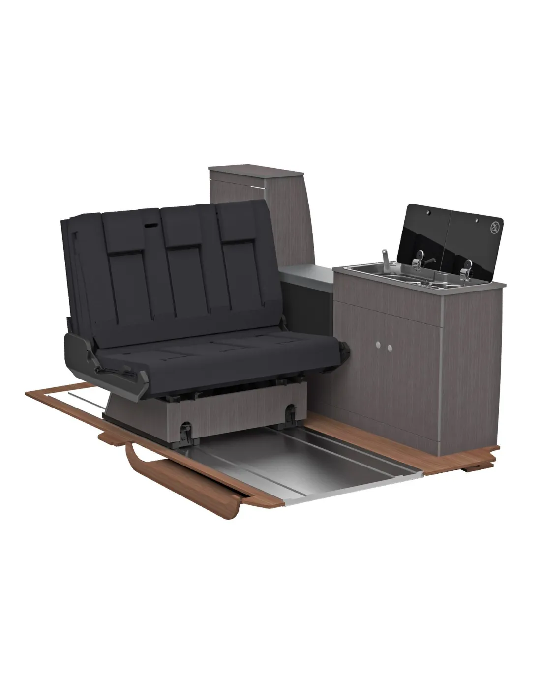 demi kit sydney ride l1 en bois stratifié uni - conversion van