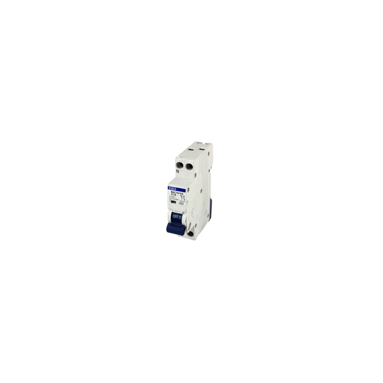 Disjoncteur phase neutre 1P+N - 10A - 4,5kA - courbe C - IMO