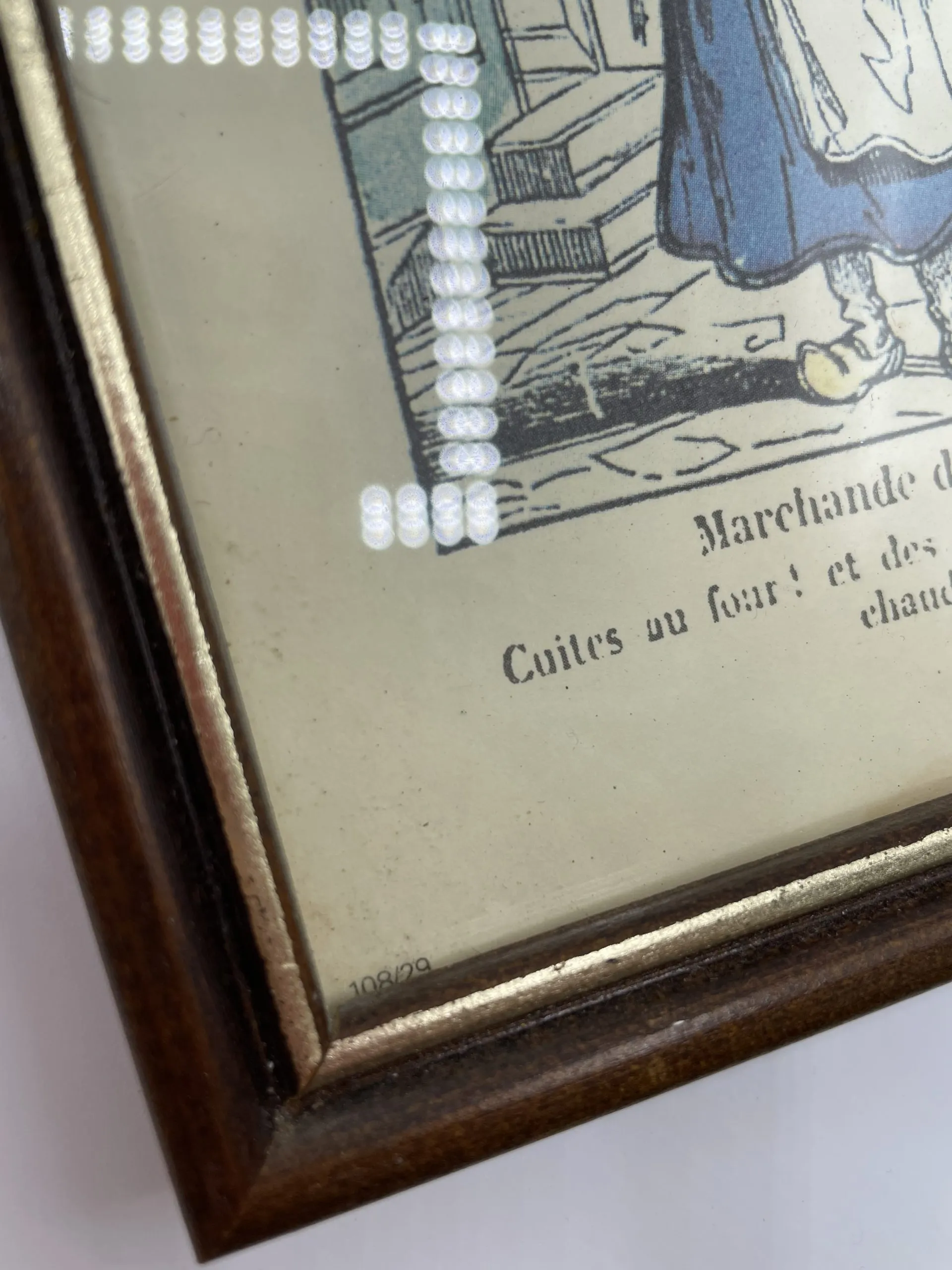 Duo cadres en bois illustrations marchands de Paris cris de Paris - Ressourcerie Histoires Sans Fin