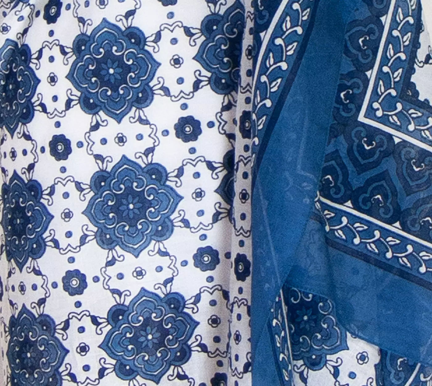 Foulard chèche paréo bleu Arya