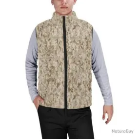 Gilet matelassé doudoune sans manches avec col montant camouflage US navy AOR 1