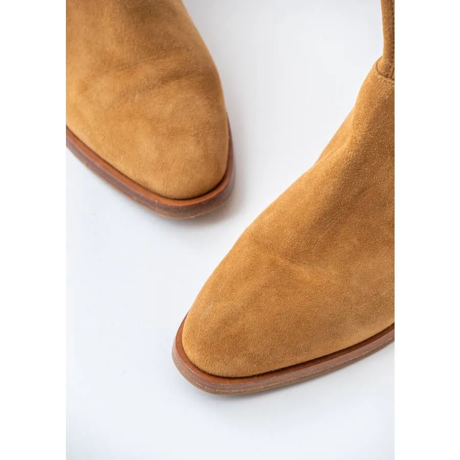 Jimmy Choo Bottes cuissardes en daim camel