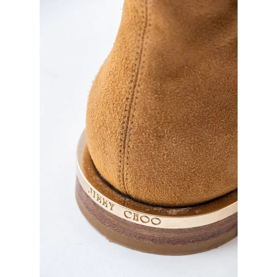 Jimmy Choo Bottes cuissardes en daim camel