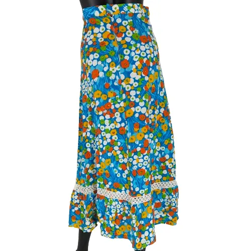 Jupe longue vintage à fleurs