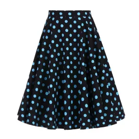 Jupe Vintage  Noire à Pois