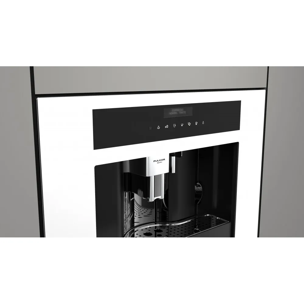Machine à café encastrable en verre blanc Fulgor fcm 4500 tf wh