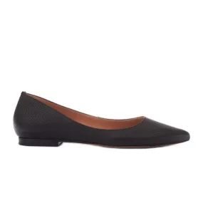 Marco Shoes Ballerines subtiles en cuir le noir