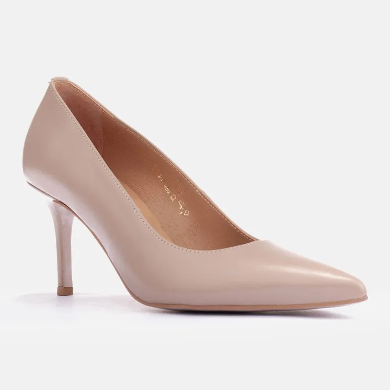 Marco Shoes Escarpins en cuir nappa beige