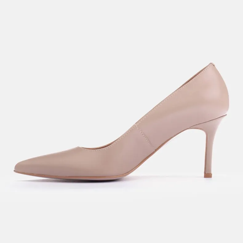 Marco Shoes Escarpins en cuir nappa beige