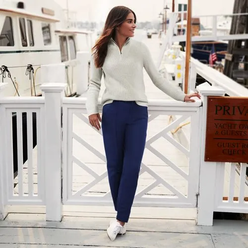 Pantalon 7/8 Stretch Taille Haute, Femme Stature Standard