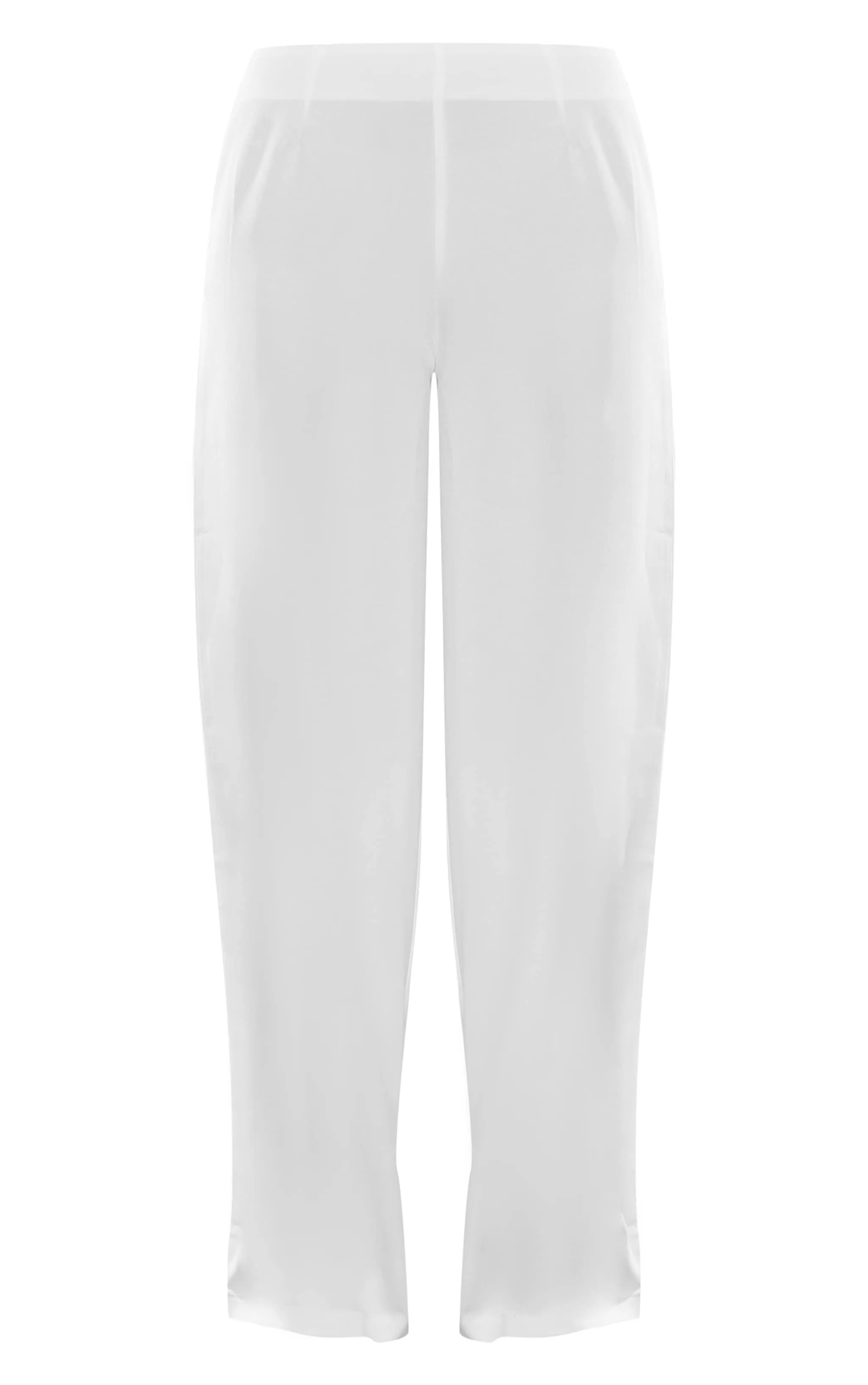 Pantalon de tailleur large blanc taille mi-haute