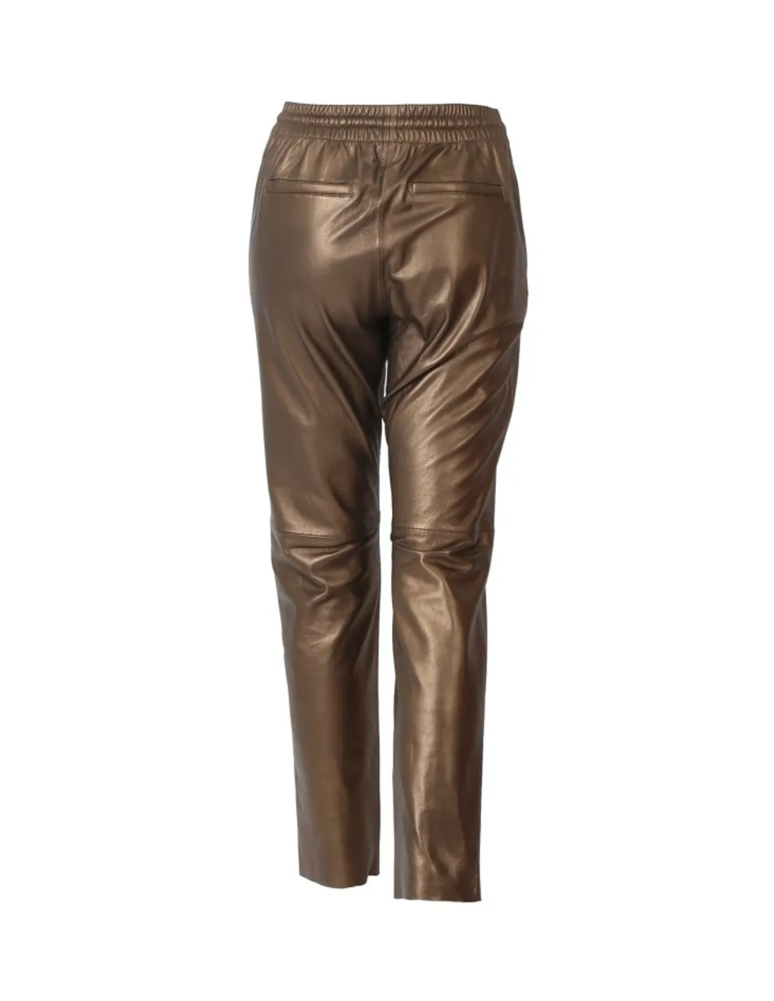 Pantalon jogpant en cuir Oakwood Gift Metal Ref 60959 Gold