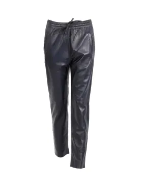 Pantalon jogpant en cuir Oakwood Gift Ref 50426 Bleu Marine