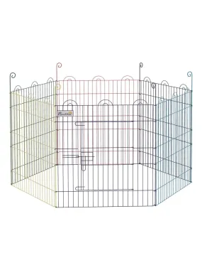 Parc enclos modulable pour chien animaux porte métal multicolore - Multicolore