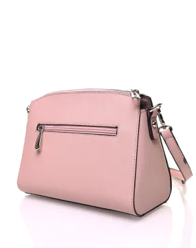 Petit sac bandoulière rectangulaire texturé rose pale