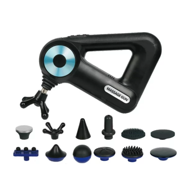 Pistolet De Massage Triangulaire Pro - 12 Têtes Pour Un Soulagement Musculaire Profond