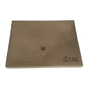 Pochette A5 personnalisé en cuir recyclé - fermeture pression - VAGUO