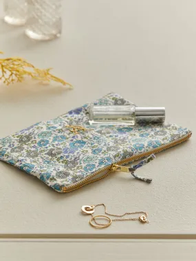 Pochette brodée en tissu Liberty - Vente Solidaire