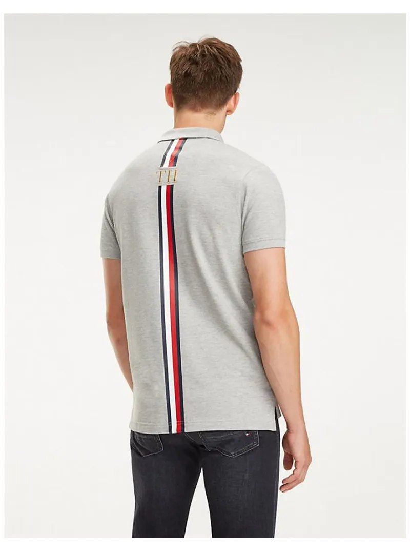 Polo manches courtes bandes colorées dos Tommy Hilfiger