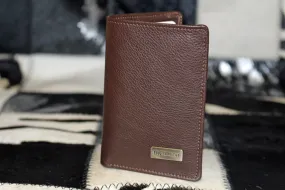 porte feuille cuir vachette marron foncé