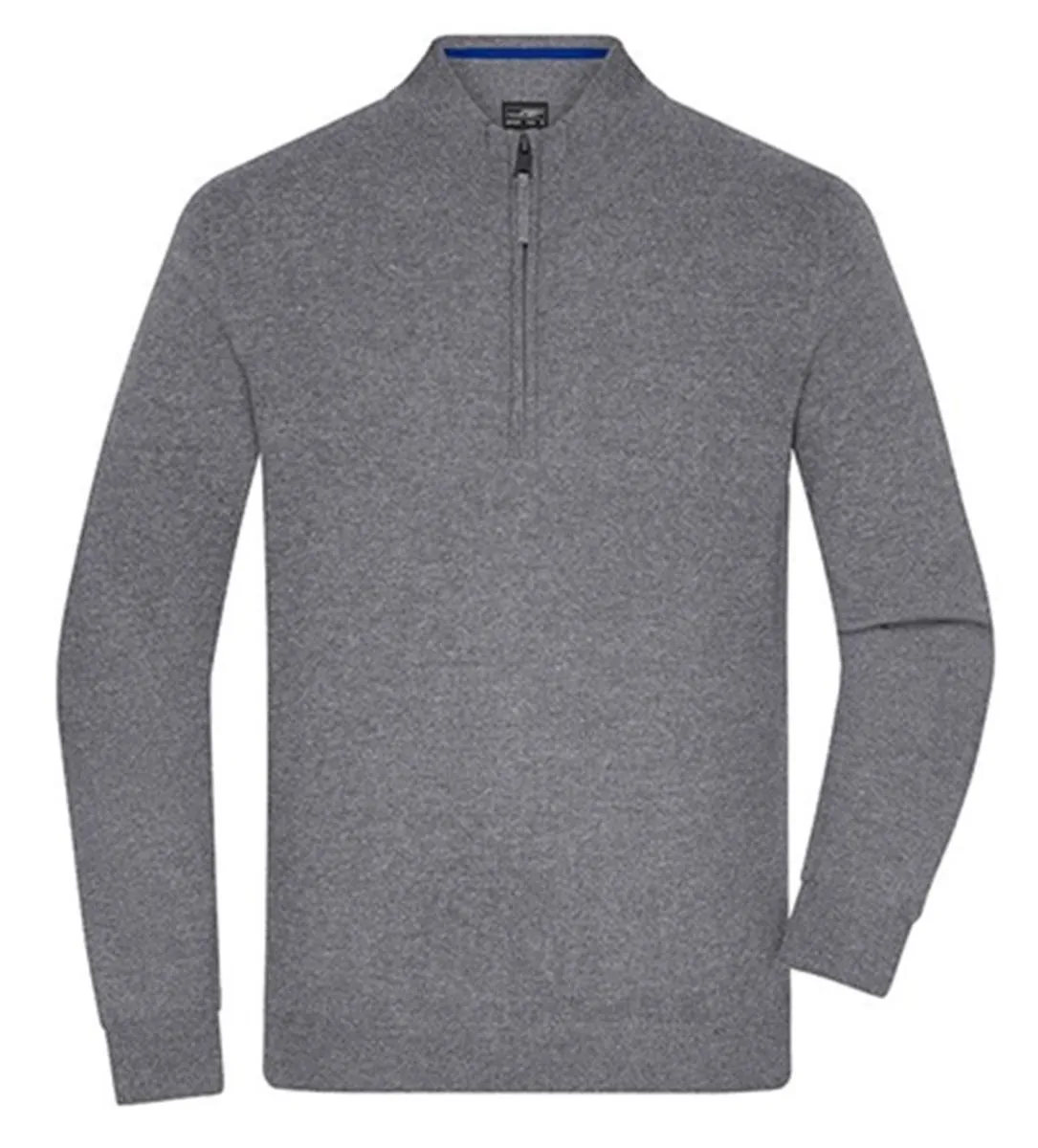 Pull col zippé - Homme - JN1324 - gris chiné 
