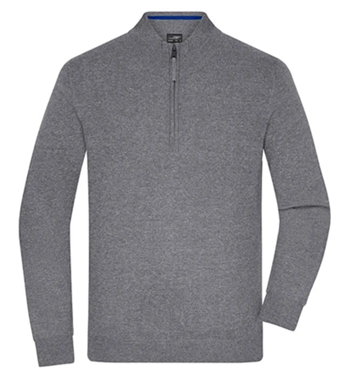 Pull col zippé - Homme - JN1324 - gris chiné 
