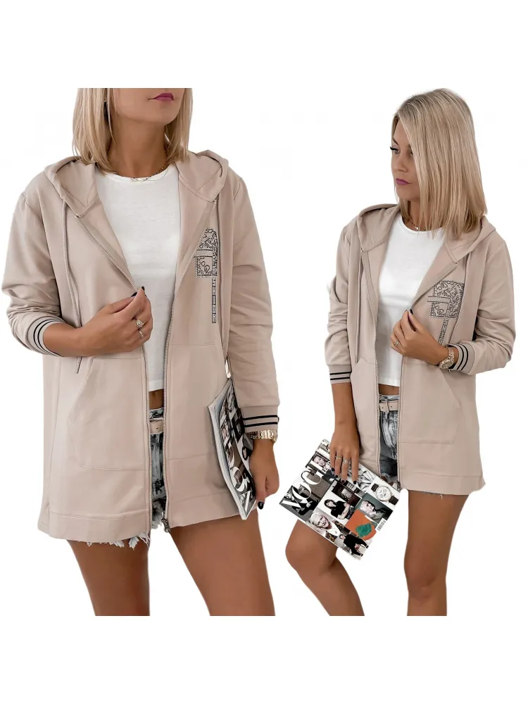 PULL  ZIPPÉ INDILLA BEIGE